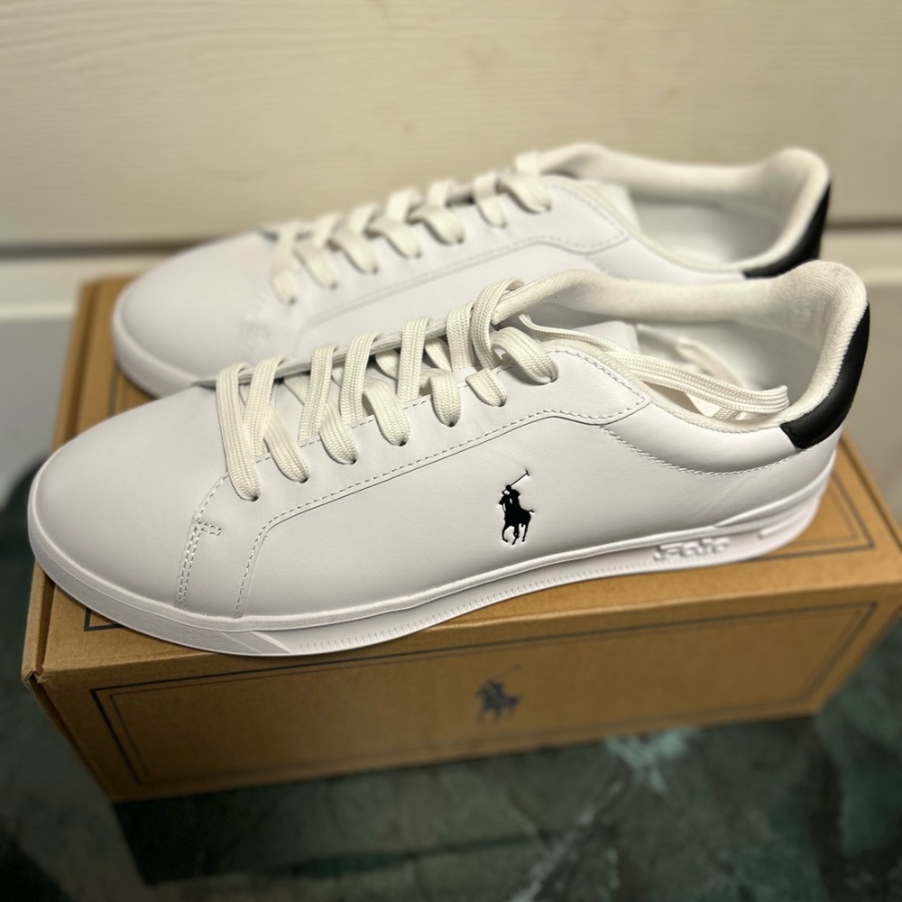 Polo Ralph Lauren Polo Heritage Court II Leather Sneaker , US 10.5